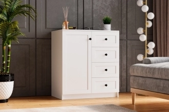 Комод-стеллаж Билли в белом цвете