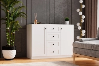 Комод-стеллаж Билли в белом цвете