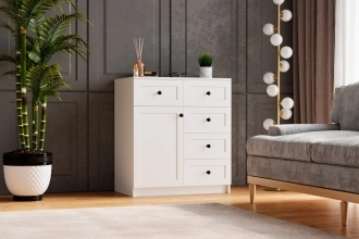 Комод-стеллаж Билли в белом цвете