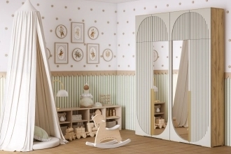 Брей-2.1 с антресолью Кашемир/Дуб Золотистый