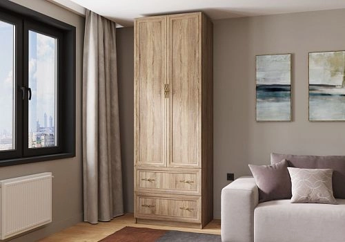 Шкаф распашной Карлос-032 Дуб Сонома - фото 1
