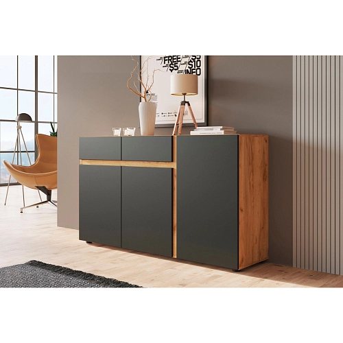 Комод Моронго-2 Черный - фото 1