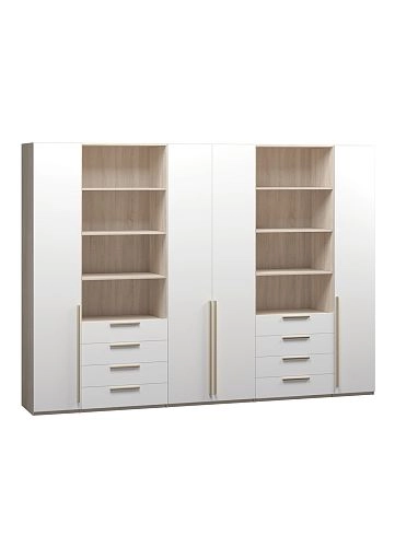 Шкаф распашной Хейсон-4 Белый Дуб Сонома - фото 3