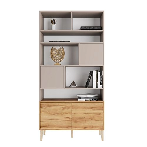 Стеллаж Скарлет-4 Дуб Золотистый - фото 4