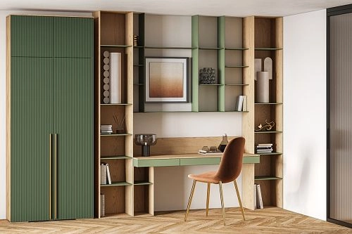 Шкаф распашной Лоренсе-2 с антресолью Шарли Green - фото 1