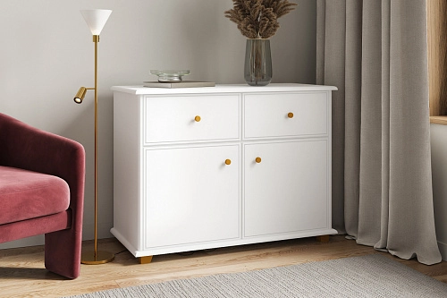 Комод Луиза-7 Классик МДФ Белый - фото 1