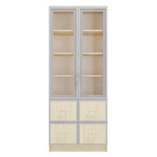 Книжный шкаф Альма-10 Дуб Молочный - фото 4