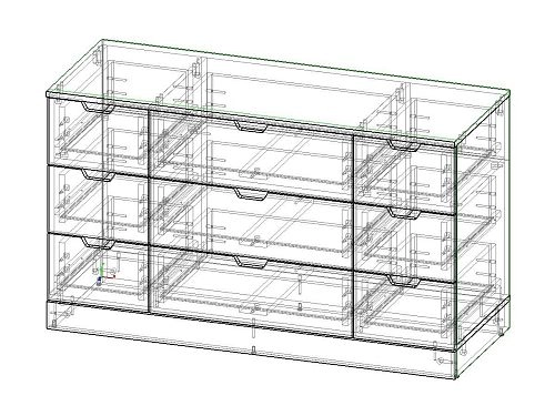 Комод Генри-18 МДФ Черный - фото 3