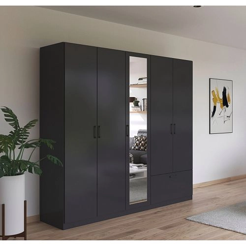 Шкаф распашной Бари-4 Черный - фото 1