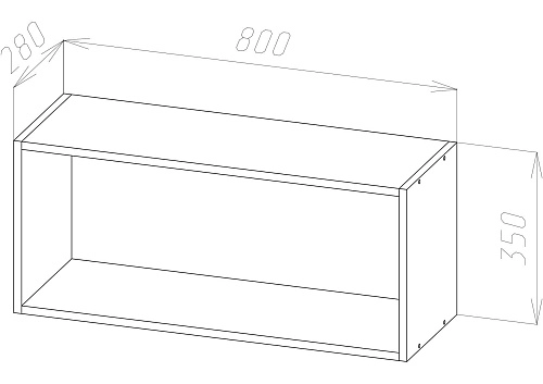 Антресоль Билли 2 створки со стеклом - фото 3