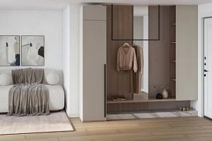 с антресолью Микос МДФ-1 Кашемир