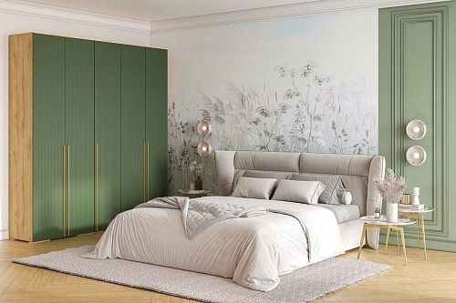 Шкаф распашной Лоренсе-5 Шарли Green - фото 1
