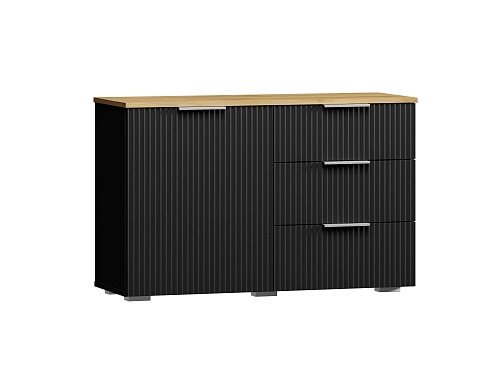 Комод Салерно 3 Черный - фото 2