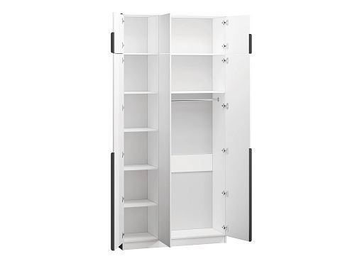 Шкаф распашной Марсель-3 с антресолью Белый - фото 3