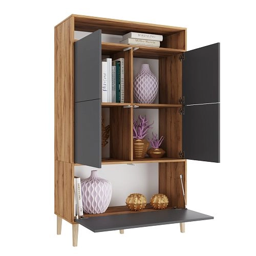 Стеллаж Скарлет-9 Графит - фото 2