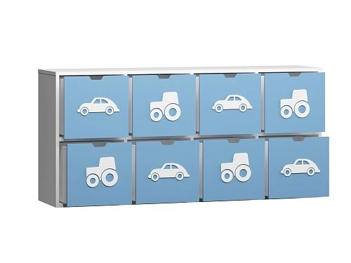 Стеллаж KIDS 2 Пастельно-Синий - фото 3