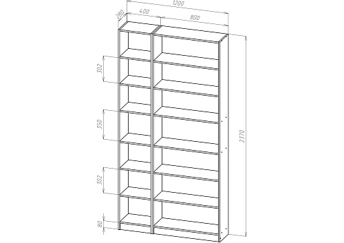 Шкаф для книг Билли-109 - фото 3
