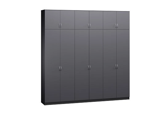 Шкаф распашной Лайт-6 с антресолью Графит - фото 2