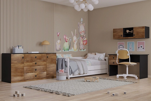 Стенка детская Банни-9 Дуб Мореный - фото 1