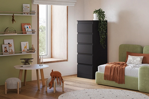 Комод Стефани Мальм-28 Черный - фото 1