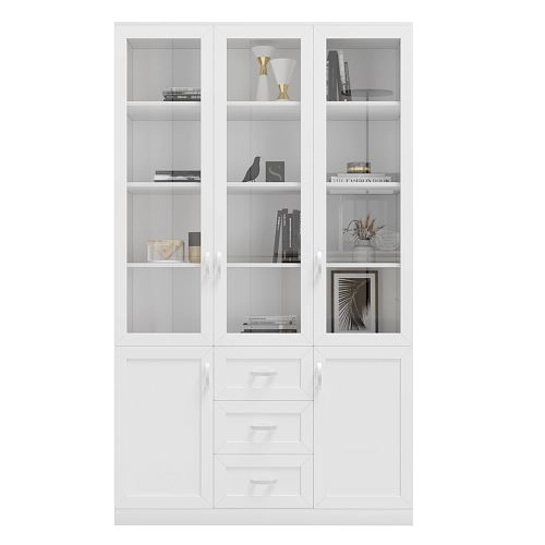 Шкаф Библиотека Библиограф 3.6 Квадро Белый - фото 4