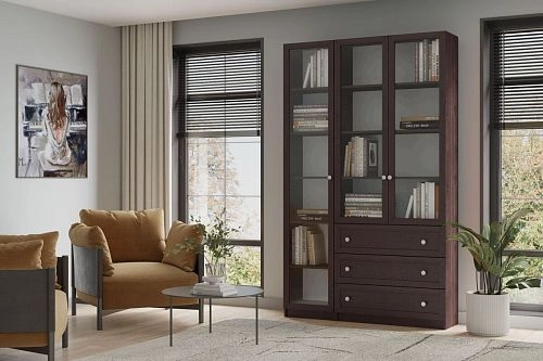 Шкаф для книг Билли-43 Венге Цаво - фото 1