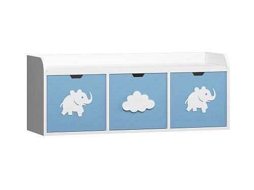 Стеллаж KIDS 8 Пастельно-Синий - фото 2