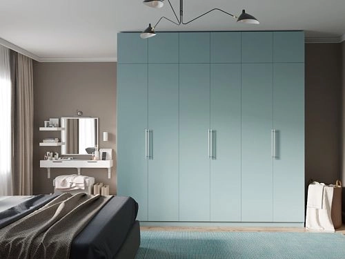 Шкаф распашной Калифорния-6 с антресолью Сумеречный Голубой - фото 1