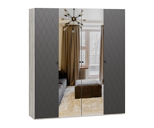 Шкаф распашной Колорадо-4 с зеркалом МДФ - фото 2