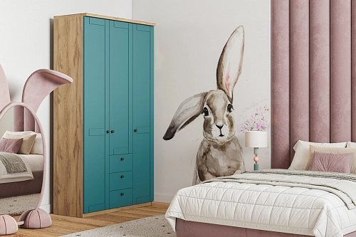 Шкаф распашной София РАХ-19 МДФ Аквамарин - фото 1