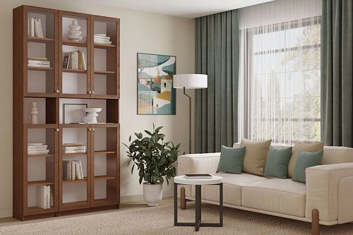 Шкаф для книг Билли-109 Орех Экко - фото 1