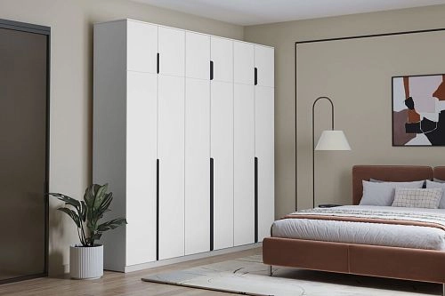 Шкаф распашной Марсель-6 с антресолью Белый - фото 1