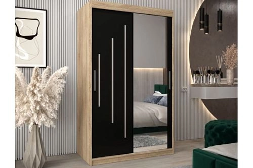 Шкаф-купе Валмиера-3 NEW Дуб Сонома/Черный - фото 1