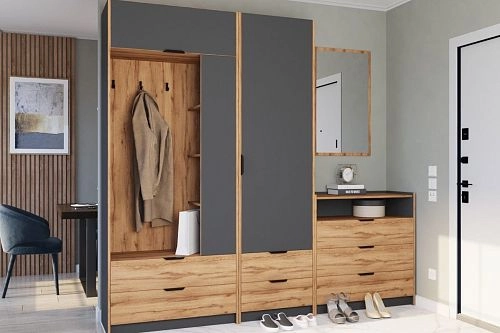 Прихожая Санти 4 Графит - фото 1