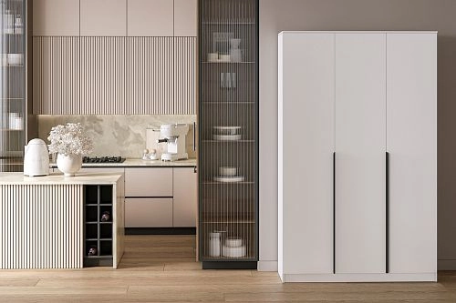 Шкаф распашной Марсель-3 Белый - фото 1