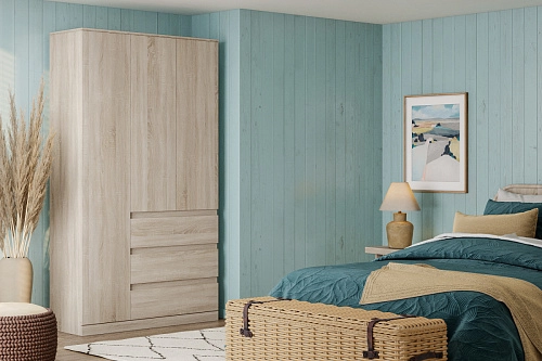 Шкаф распашной Стефани Мальм-3 Дуб Сонома - фото 1