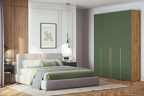 Шкаф распашной Лоренсе-4 Шарли Green - фото 1