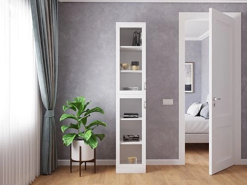 Книжный шкаф Библиограф 1.2 Квадро Белый - фото 1