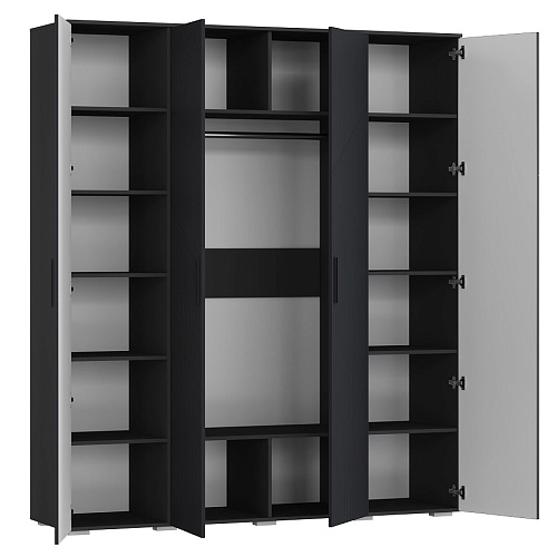 Шкаф распашной Синтра 4 Черный - фото 4