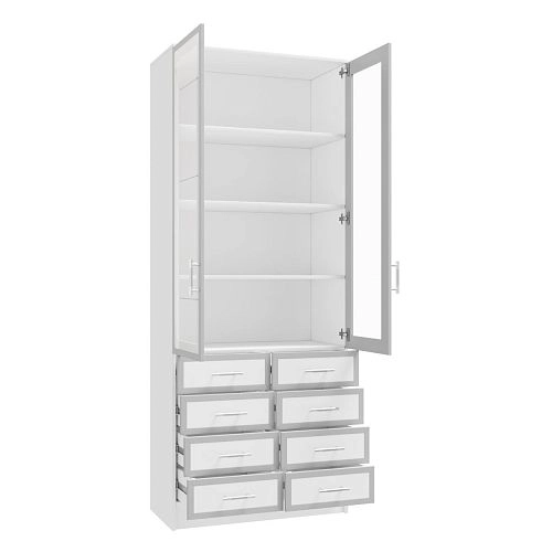 Книжный шкаф Альма-12 Белый - фото 2