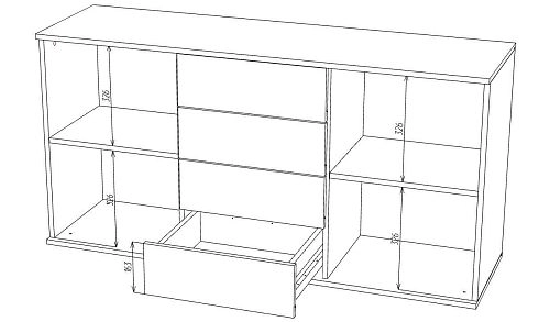 Комод Марвин Йорк 25 фрезеровка 11 Аквамарин - фото 3