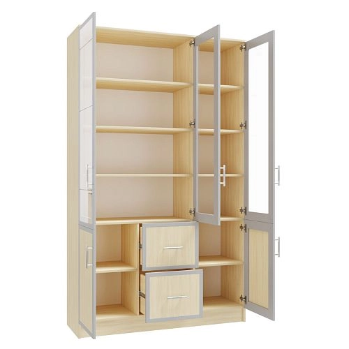 Книжный шкаф Альма-16 Дуб Молочный - фото 2