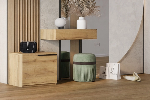 Обувница Лорена Пакс-1 Дуб Золотистый - фото 1