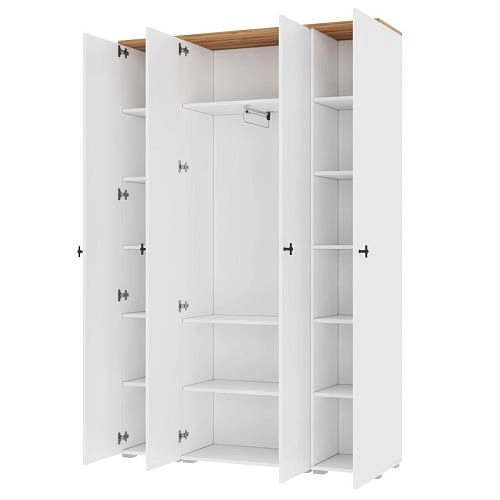 Шкаф распашной Квели 4 Белый - фото 4