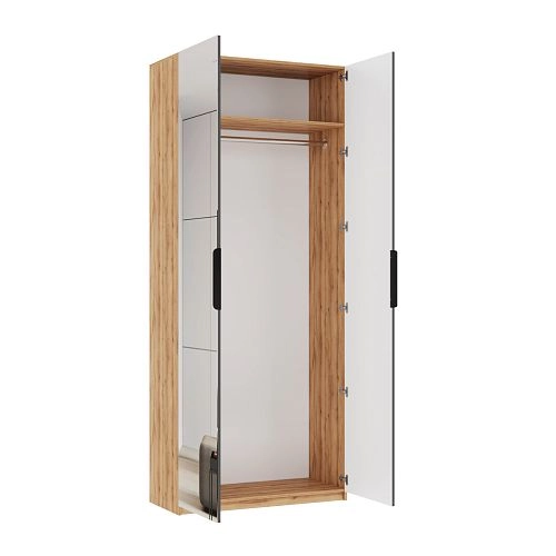 Шкаф распашной Астрис-2 с зеркалом Графит - фото 4