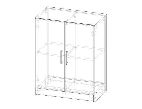 Комод Эверест-2 МДФ Аквамарин - фото 2