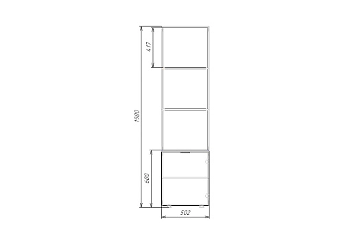 Стеллаж Салерно 1 Белый - фото 4