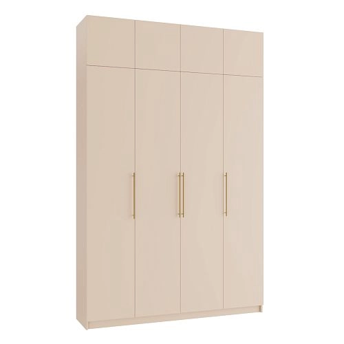 Шкаф распашной Калифорния-4 с антресолью Сатин - фото 5