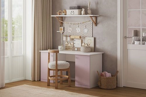 Письменный стол Банни-4 Розовый Лайт - фото 1