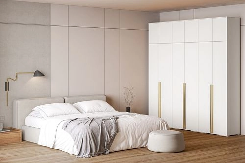 Шкаф распашной Эдинбург-6 с антресолью Белый - фото 1